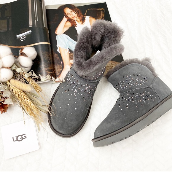 Ugg Shoes Ugg Boots Classic Bling Mini Schwarz UGG Mini